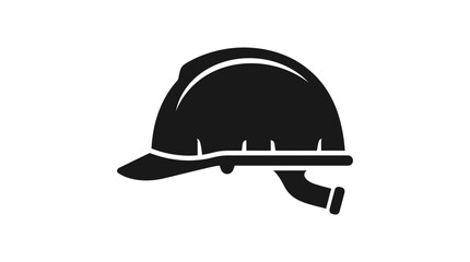 Fototapeta premium Black Hard Hat Safety Construction Helmet.