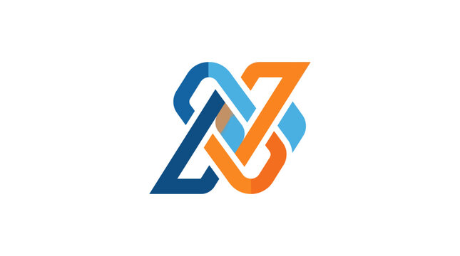 Interconnected Letters Logo Design Element.