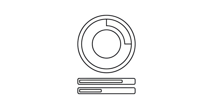 Circular Progress Chart and Loading Bars Icon