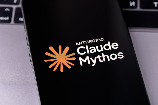 Claude Mythos by Anthropic logo mobile app on a screen iPhone smartphone. Claude is a family of large language models developed by Anthropic. Batumi, Georgia - June 12, 2026