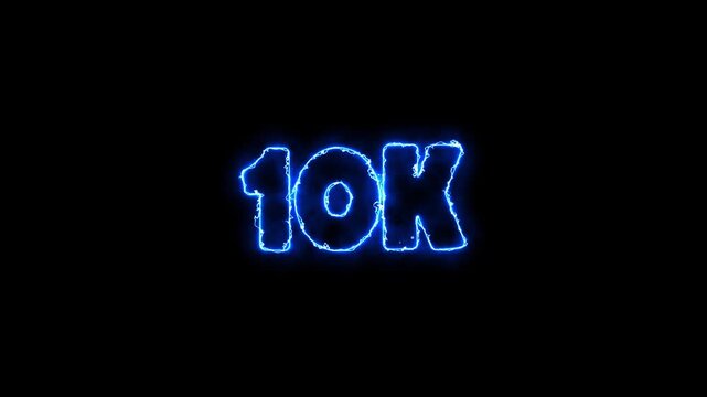 Blue electric 10K number sign