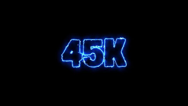 Blue electric 45K number sign