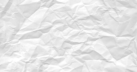 Fototapeta premium Crumpled White Paper Texture Background with Wrinkled Creased Surface