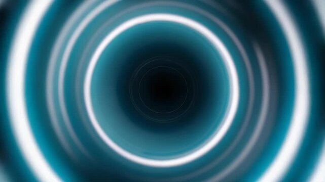 Concentric Rings of Light on Dark Blue Gradient Background - Abstract Circular Pattern for Technology and Futuristic Design
