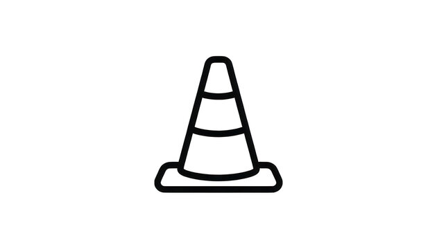 Traffic Cone Outline Transparent Background
