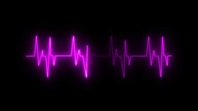 Heartbeat flatline on a monitor. Suitable for medical, health, and emergencyrelated designs, presentations, and concepts.  4k