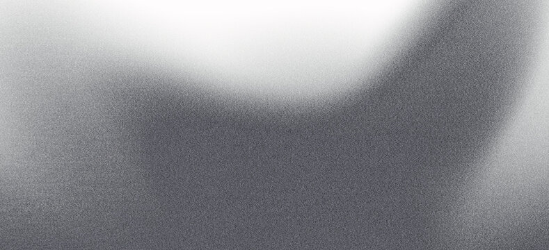 Abstract grainy noise texture with smooth gradient white light and dark gray gradient background