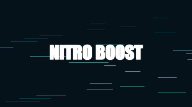 Nitro boost motion animation 4k background, with dynamic speed, lines and glitch, effect