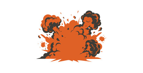 Cartoon Explosion Vector Illustration © widodo