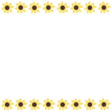 frame with sunflower