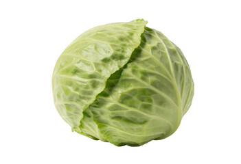 Fototapeta premium Green Cabbage Isolated Transparent Background