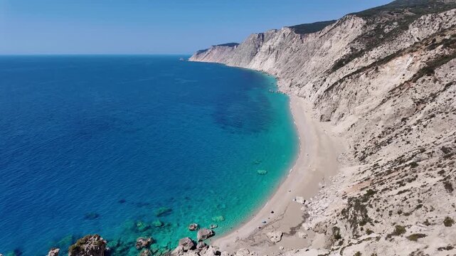 Amazing view of Platia Ammos Beach, Cephalonia, Ionian Islands, Greece