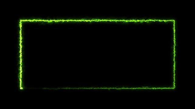 "Magical firefly animation surrounding a glowing rectangular frame transparent background, isolated rectangle frame, premium 4K motion graphics, no text, no logo, no watermark."