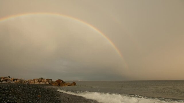 Voltri sunset beach sea