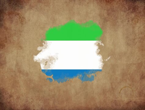 Sierra leone map with the flag animation paper video 4K