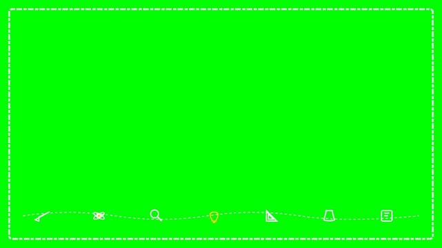 Animated Social Media Lower Thirds Overlay on Green Screen Background.