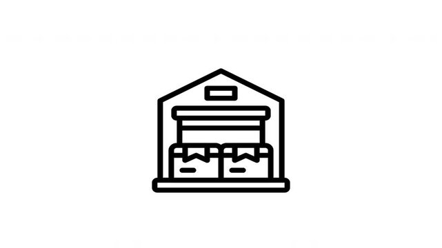 warehouse animated icon