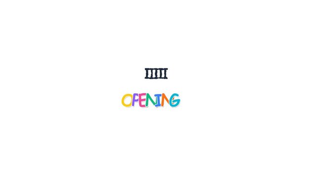 Colorful Animated Opening Title Sequence with Minimalist Roman Numeral Four Design.