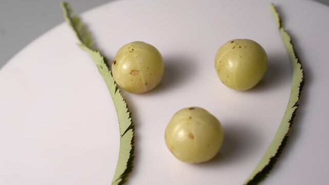 Fresh Indian Amla (Indian Gooseberry) Rich in Vitamin C, Ayurvedic Superfruit, Organic Herbal Ingredient, Natural Antioxidant, Healthy Nutrition, and Wellness