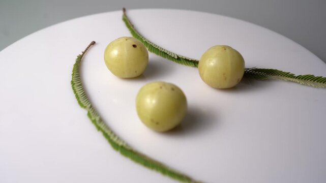 Fresh Indian Amla (Indian Gooseberry) Rich in Vitamin C, Ayurvedic Superfruit, Organic Herbal Ingredient, Natural Antioxidant, Healthy Nutrition, and Wellness