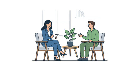 Fototapeta premium Professional Consultation Vector Illustration