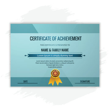 Certificate of achievement template design