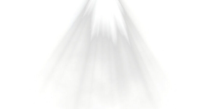 Dramatic white spotlight beam effect overlay with spotlight background abstract isolated