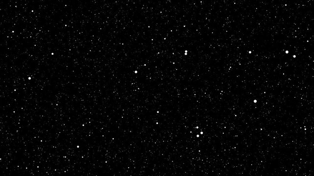 Space galaxy animation panels drift tiny white star particles across dark stellar backdrops. Meditative relaxation video templates benefit from this elegant canvas.