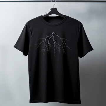 kaos dengan gambar petir