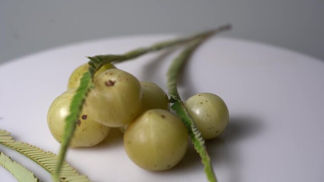 Fresh Indian Amla (Indian Gooseberry) Rich in Vitamin C, Ayurvedic Superfruit, Organic Herbal Ingredient, Natural Antioxidant, Healthy Nutrition, and Wellness