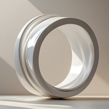 Impossible Marble M&ouml;bius Loop Floating in Space