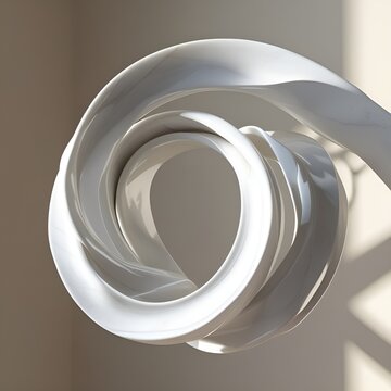 Impossible Marble M&ouml;bius Loop Floating in Space