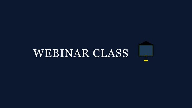 Webinar minimalist motion title card for online education and digital training sessions animation 4k