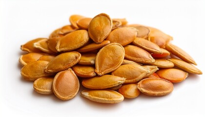Obraz premium Pumpkin Seeds On The White Background