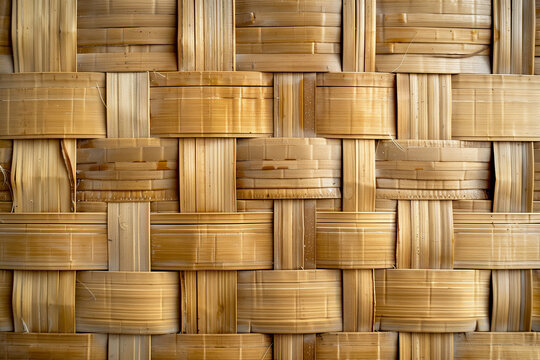 Traditional handmade bamboo weaving texture background