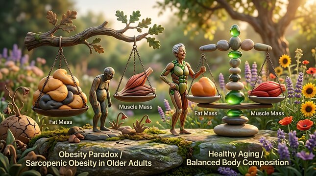 Comparing sarcopenic obesity and healthy aging body composition