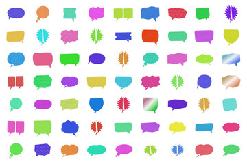 Fototapeta premium Colorful collection of flat emoji-style icons on a grid isolated on transparent background