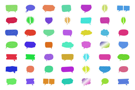 Colorful set of flat style icons for app and web design isolated on transparent background