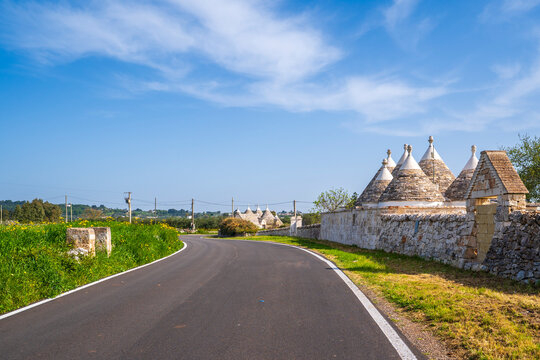 Beautiful landscape view near Alberobello Town of Italy