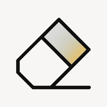 Minimalist eraser icon design.