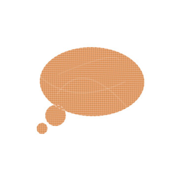 Speech thought bubble with small dot icon design isolated on transparent background
