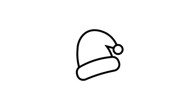 The hat undergoes dynamic transformations, floating, rotating, and morphing through various angles and orientations&mdash;flipping left, right, and upside down in a fluid motion.