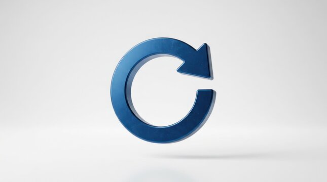 Blue Circular Arrow Icon Representing Refresh or Reload.