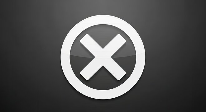 Circular close button with white cross.