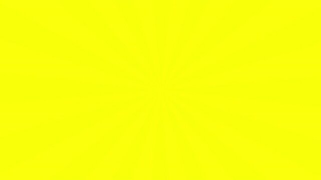 回転する集中線背景 ループ動画 黄色 横長 16:9