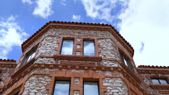 The Tiro Pich&oacute;n building, headquarters of the Jabugo PDO Regulatory Council. Town of Jabugo. Sierra de Aracena and Picos de Aroche Natural Park in Sierra Morena. Province of Huelva. Andalusia. Spain.