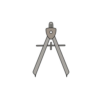 light grey compass technical drawing