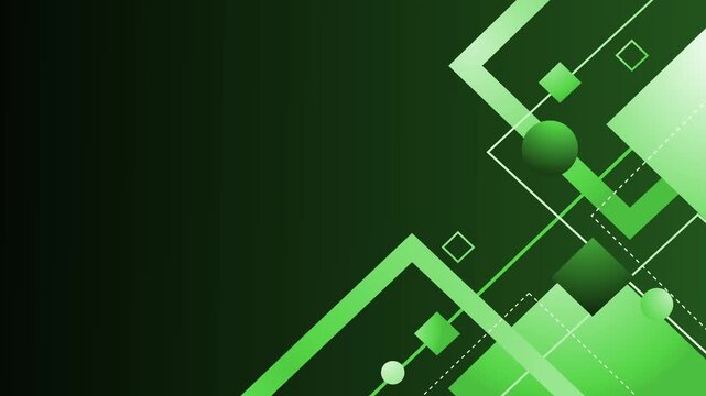 Abstract geometric background with diagonal shapes lines and circles animation