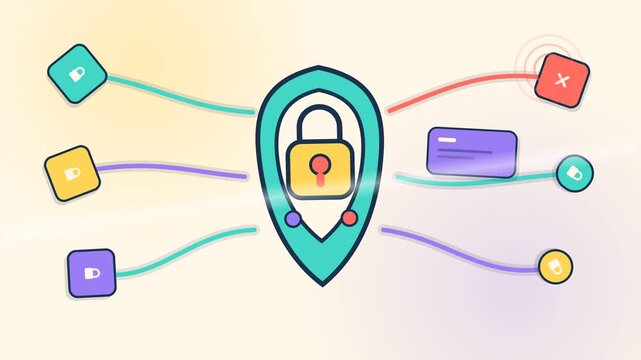 Playful zero trust cybersecurity with colorful access shields