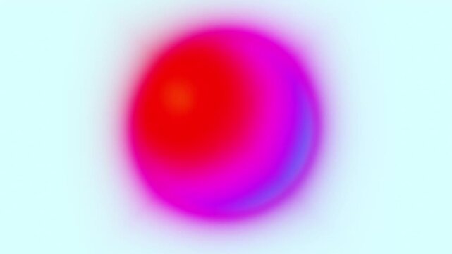 Abstract Blurred Glowing Sphere with Vibrant Red and Purple Gradients on Light Background